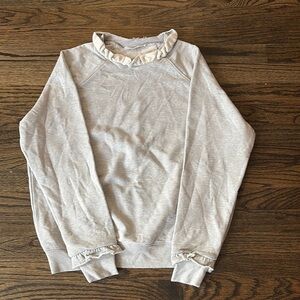 NWT- Gray Ruffle Sweatshirt by FRAME